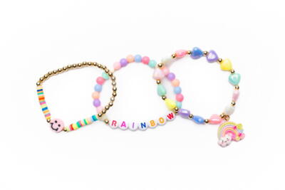 Kolli: 6 Rainbow Smiles Bracelet, 3pc