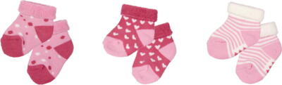 Kolli: 3 Baby socks light pink (3 pairs, one size)