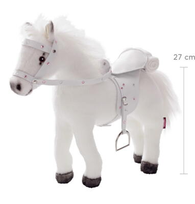 Kolli: 1 Horse, saddle and bridle, white plush & sound