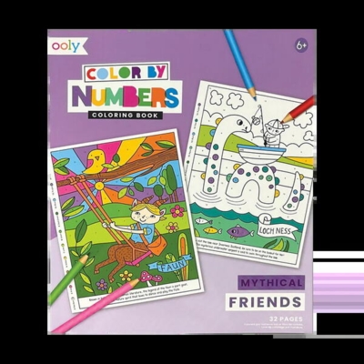 Kolli: 2 Color By Numbers Coloring Book - Mythical Friends