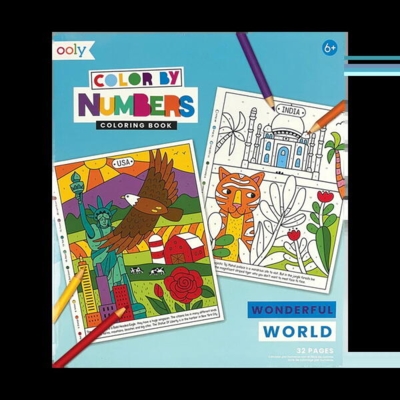 Kolli: 2 Color By Numbers Coloring Book - Wonderful World