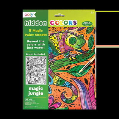 Kolli: 1 Hidden Colors Magic Paint Sheets - Magic Jungle