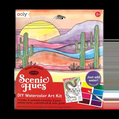 Kolli: 1 Scenic Hues D.I.Y. Watercolor Art Kit - Desert Getaway