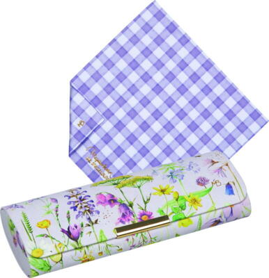 Kolli: 2 Glasses case with cleaning cloth garden love