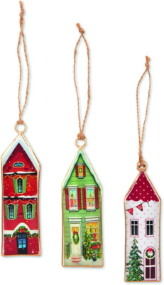 Kolli: 9 Metal pendant small houses