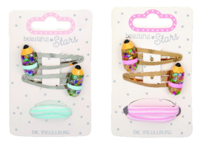 Kolli: 18 Hair clip & hair elastic pencils