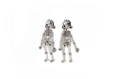 Spooky Scary Skeleton Clip On Earrings