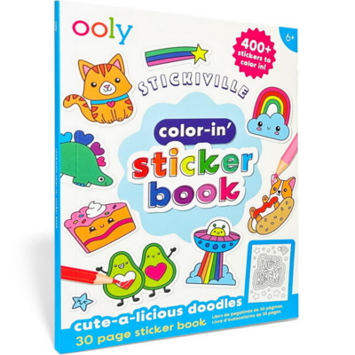 Color-in' Sticker Book: Cute-A-Licious Doodles