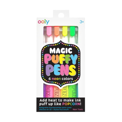 Kolli: 1 Magic Neon Puffy Pens - NEW DESIGN!