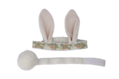 Kolli: 2 Hippity Hop Bunny Ears and Tail Accessory 2 Pc Set