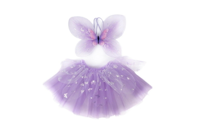 Kolli: 2 Flutter Butterfly Skirt, Wings, & Wand, purple, SIZE US 4-6