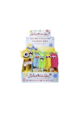 Kolli: 24 Mighty Monster Pens, 24 pcs, 6 styles Assorted