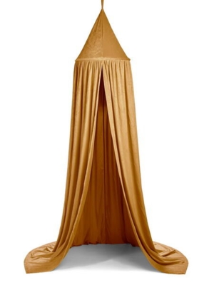 Kolli: 3 Sänghimmel, Sammet, Mustard (44x250cm)