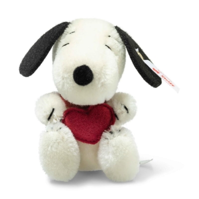 Kolli: 1 Miniature Snoopy with heart, white 9 cm