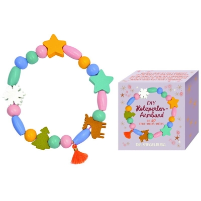 Kolli: 18 Wooden bead set for 1 bracelet