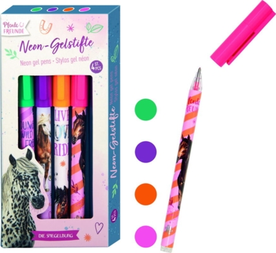 Kolli: 8 Neon gel pens Horse Friends