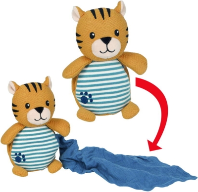 Kolli: 2 Soft toy with cuddle comforter tiger