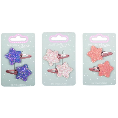 Kolli: 18 Hair clips copper stars