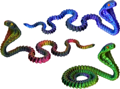 Kolli: 9 3D printed crystal cobra