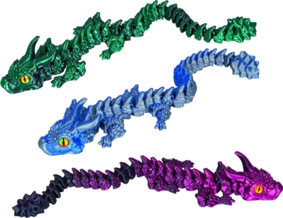 Kolli: 9 3D printed crystal rock dragon