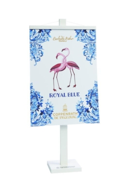 Kolli: 1 Poster ROYAL BLUE with wooden stand - B. Behr (adv. Mat.)