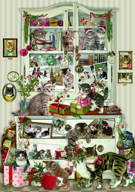 Kolli: 1 Puzzle Christmas magic on four paws (1000pcs)