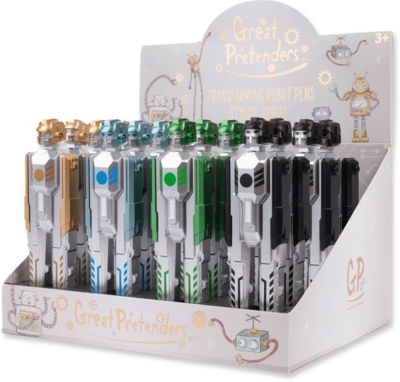 Kolli: 24 Tremendous Transforming Robot Pens (24 pcs, 4 styles assorted)