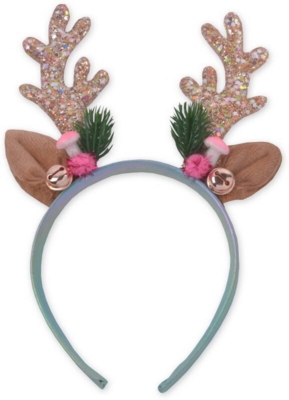 Kolli: 6 Holiday Rudolph Headband, Pink/Mint