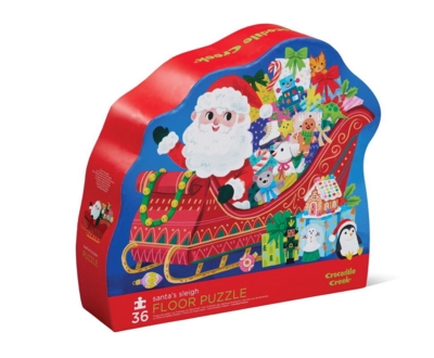 Kolli: 2 36 pc Shaped Box Puzzle/ Santa's Sleigh