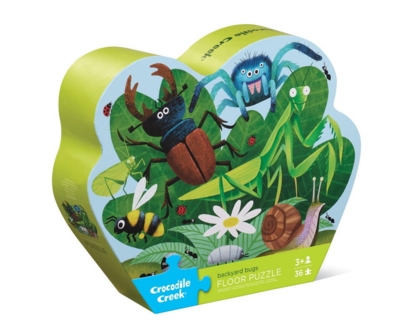 Kolli: 2 36 pc Shaped Box Puzzle/ Backyard Bugs