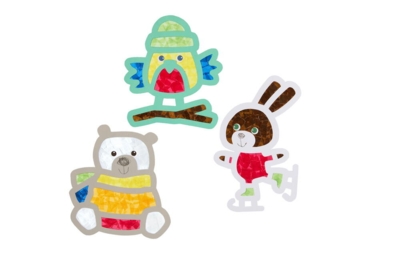 Kolli: 4 Craft Kit - First Sticking Animals in the Snow