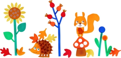 Kolli: 4 Craft Kit - Hello, Forest Animals! Window Picture