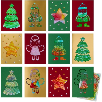 Kolli: 4 Craft Kit - First Scribble Cards Christmas Mail