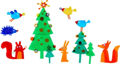 Kolli: 4 Craft Kit - Christmas-Themed Window Picture