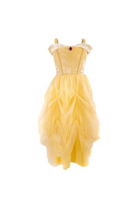 Kolli: 1 Velvety Soft Yellow Princess Gown with Arm Warmers, SIZE US 3-4