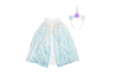 Kolli: 2 Unicorn Sparkle Cape with Headband, SIZE US 4-6