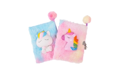 Kolli: 2 Furry Friends Squishy Journal, Unicorn, 2 styles assorted