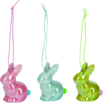 Kolli: 9 Plush bunny pendant Spring / Easter