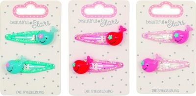 Kolli: 18 Hair clips whale Beautiful Stars