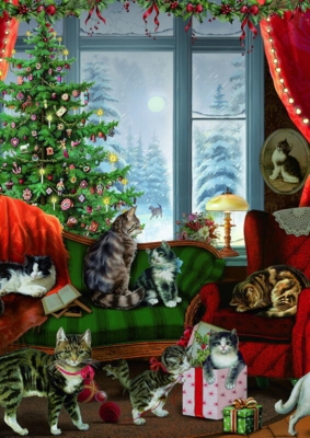 Kolli: 3 Cats at the Window A4 Advent calendar