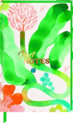 Kolli: 1 Notebook DIN A6 Just Notes green leaves lined