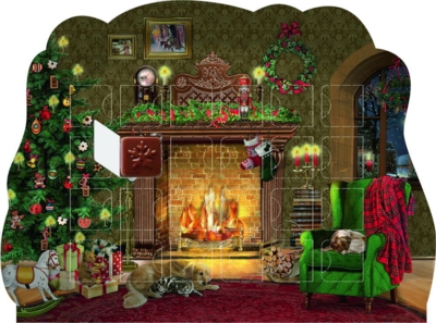 Kolli: 5 At the Fireplace cut-out Chocolate Advent calendar