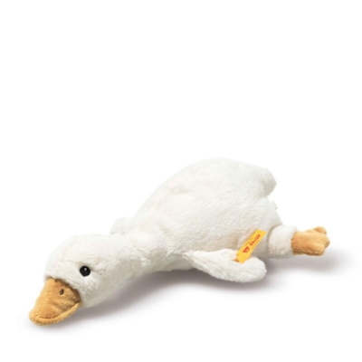 Kolli: 3 Gilda goose with rattle, white - 21 cm