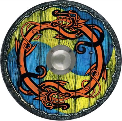 Kolli: 1 Viking shield blue/yellow