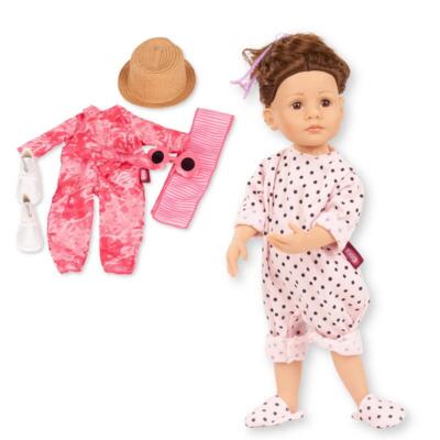 Kolli: 1 Little Kidz to dress set pink - 36 cm