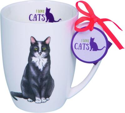 Kolli: 2 Porcelain cup I love cats I love cats & dogs