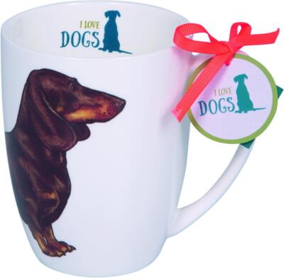 Kolli: 2 Porcelain cup I love dogs I love cats & dogs
