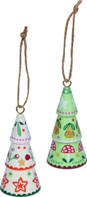 Kolli: 8 Wooden pendant Christmas tree Christmas Pendants