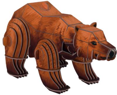 Kolli: 4 3D mini construction kit bear Nature Zoom