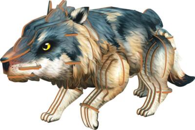 Kolli: 4 3D mini construction kit wolf Nature Zoom